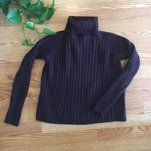 Banana Republic 100% Wool Eggplant Sweater